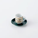 ファンタジーチェック デミタスカップ&ソーサー グリーン