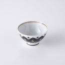 錆絵木の葉紋 お茶わん