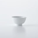 よしず彫 飯碗 白磁